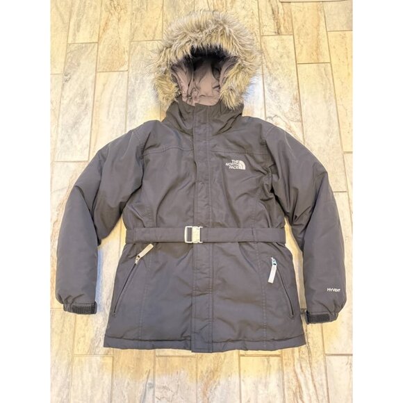 The North Face girls youth large 14/16 Blk Hyvent Winter puffer coat MSRP $250 - Picture 1 of 8